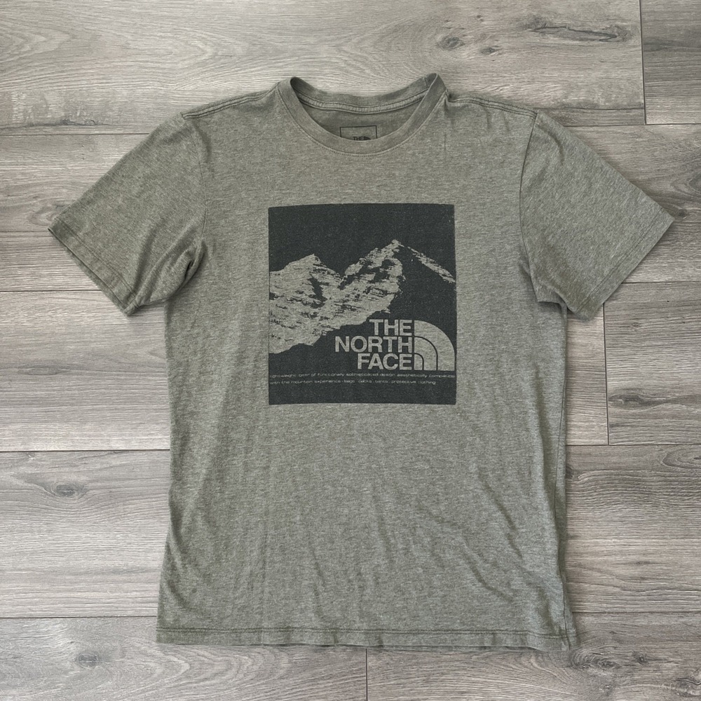The North Face Mens S T Shirt Brown Heather Short Sleeve